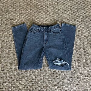 PacSun Faded Black Ripped Mom Jeans